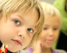 Child staring at camera
