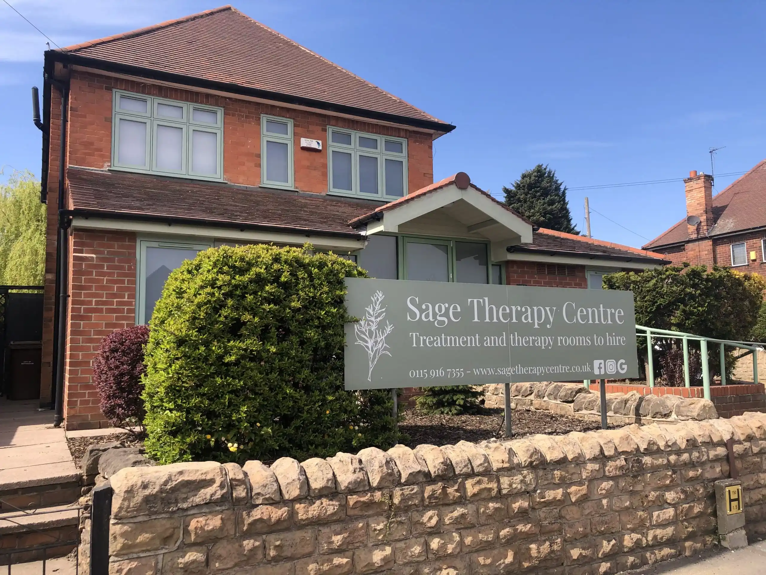 Sage Therapy Centre building in Nottingham